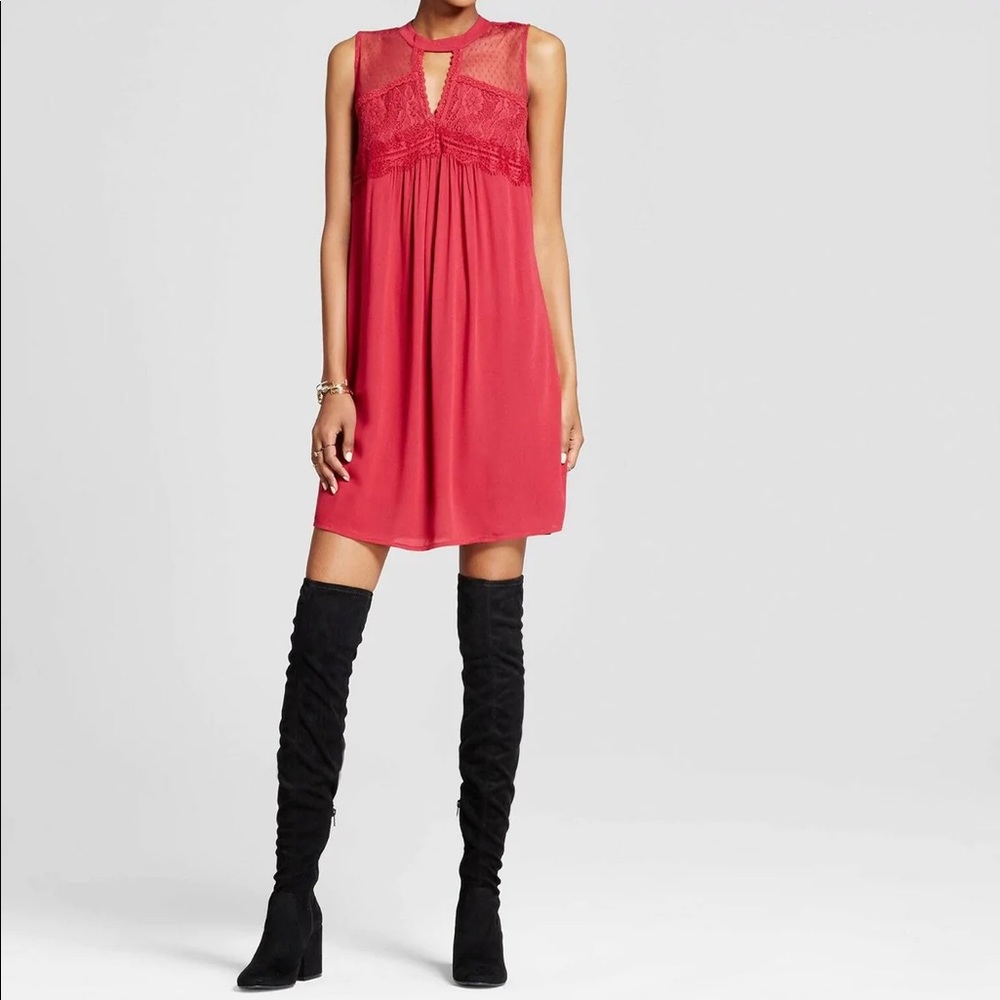 Target Xhiliration Shift Dress Crimson Red Size Medium